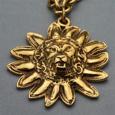 vintage chanel lion necklace|Vintage Chanel jewelry for sale.